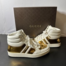 $650 Gucci Mens 9.5 SHOES Ace Padded Leather ...