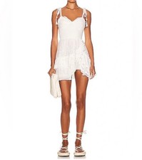Love Shake Fancy White mini Dress size L