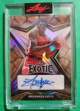 MOUHAMED GUEYE 2022 LEAF EXOTIC AUTO ROOKIE CARD-HAWKS. rookie card picture
