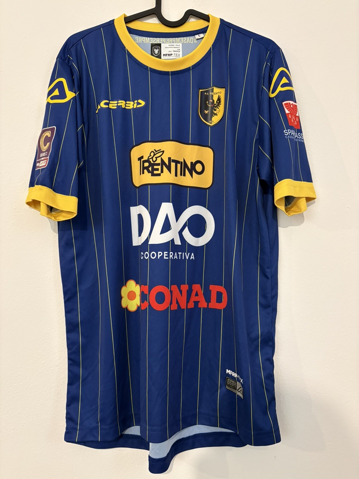 maglia calcio match worn trento lega pro 2025/26