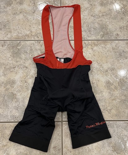 Mens Medium Pedal Mafia Red & Black Cycling Pro Bib Short Shorts Bibs
