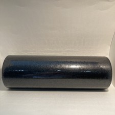 AMAZON BASICS HIGH-DENSITY FOAM ROLLER FOR EXERCISE  RECOVERY, 18 INCHES, BLACK