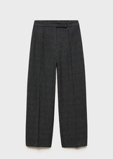 MANGO Tweed straight trousers Black 77077676