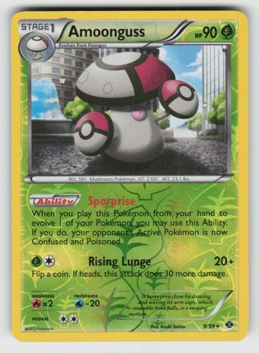 Reverse Holo Amoonguss 9/99 Rare Next Destinies Near Mint
