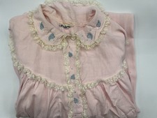 Vintage Eastern Isles Pink Robe Nighty Lace Ruffle Details