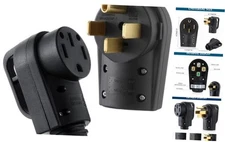 Kanayu 50 Amp RV Male and Female Plug Set 14-50P and 14-50R Receptable 50amp