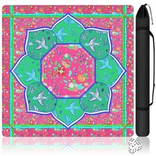 Large Noise Reduction Mahjong Mat 31.5" X 31.5" with Carrying Bag and 3 Dice