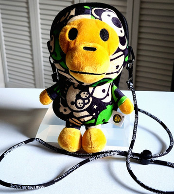 A BATHING APE BABY MILO PLUSH MOBILE BAG GREEN Japan New (other) Hard to find