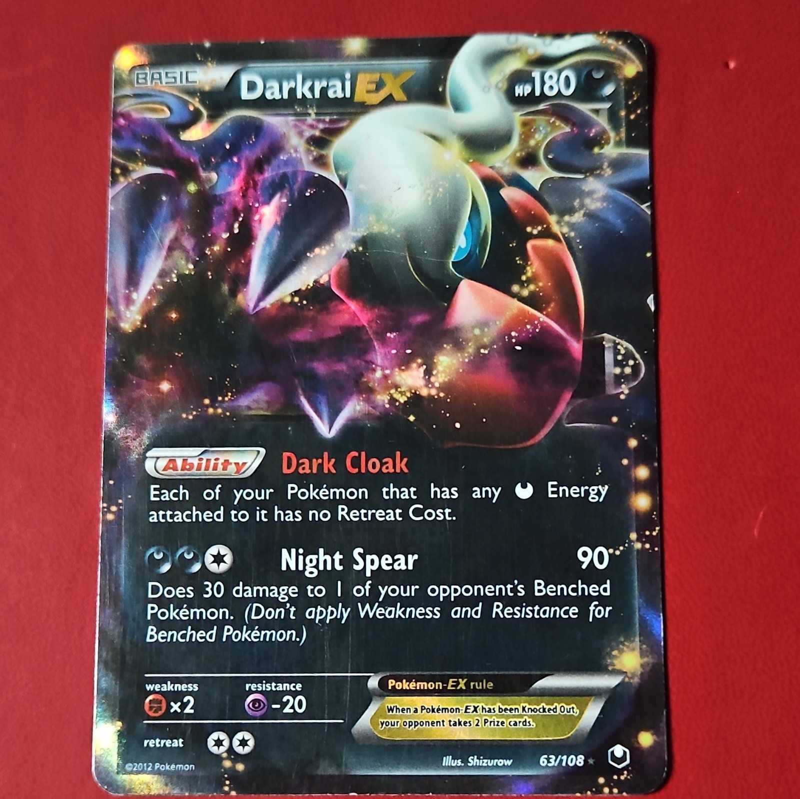 Pokemon TCG Darkrai EX 63/108 Dark Explorers Ultra Rare Holo ENG 2012