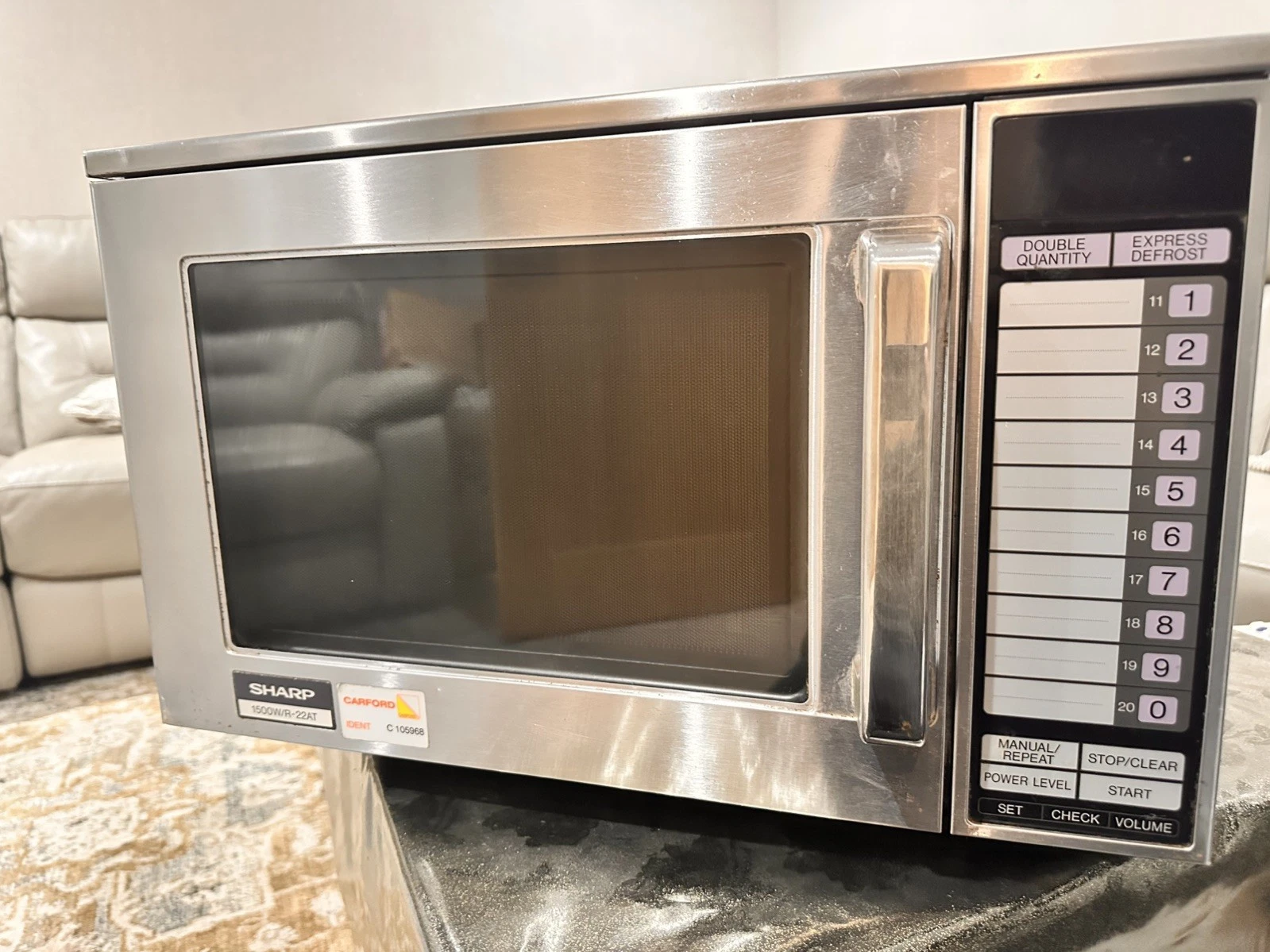 Sharp 1500w R22AT commerical microwave heavy duty