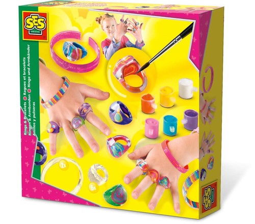 SES Creative — Juego De Anillos Y Pulseras Diamanzo Para Decorar Con Diamantes Y Perlas, Ideal Para Manualidades Y Regalos Creativos