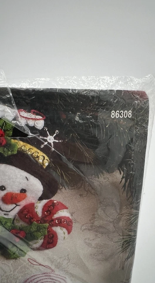 Kit Adornos Fieltro Bucilla 86308 "CANDY BASTON SNOWMAN" (6) Desde 2011 Navidad Foto 3 de 4