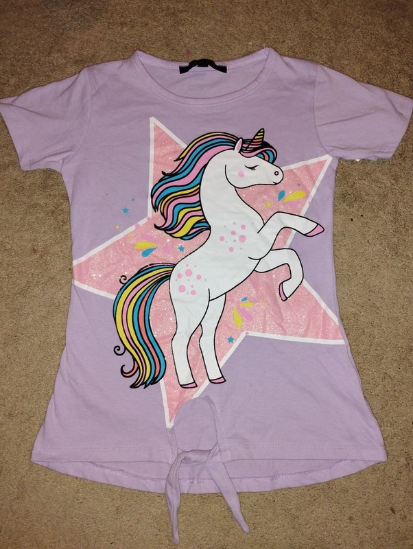Girl's Unicorn Tee Shirt! Sophia & Lilly Brand! Size 7/8 ** Brand New!