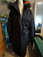 BNWT Superdry Women's Longline Faux-Fur Puffer Parka Size Small