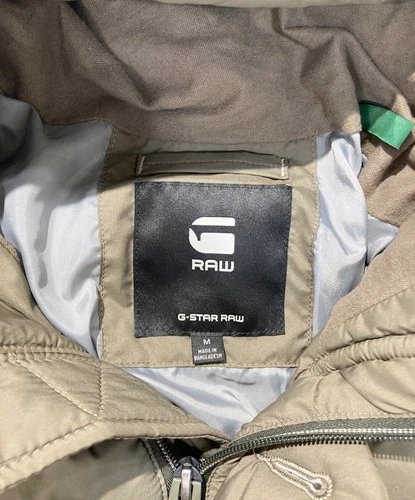 G-Star RAW Field Hooded Puffer Jacket Men's Size M Olive image 4