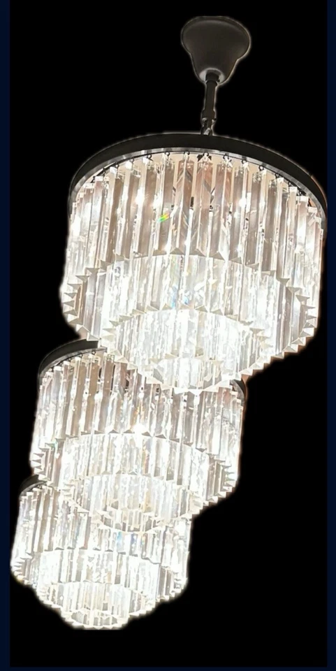 Люстра в стиле ар-деко Restoration Hardware диаметр 20 дюймов С (85) 9" L. Призмы - Изображение 2 из 4