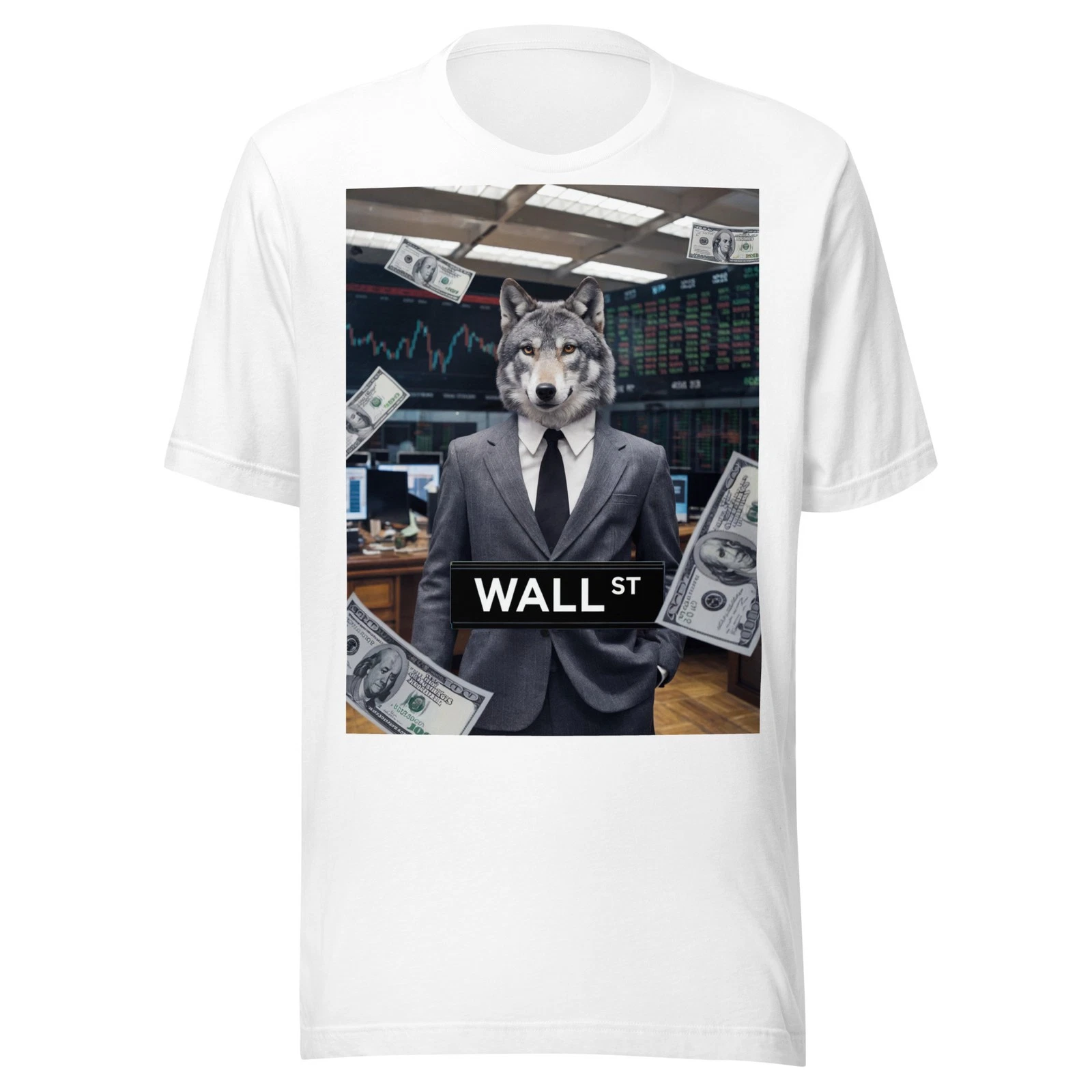 The Wolf Of Wall Street Day Trader Forex XRP Bitcoin Crypto Stock Market T-Shirt