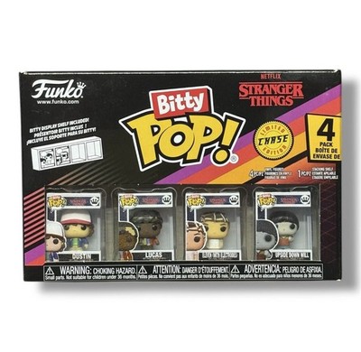 Funko Bitty Pop Stranger Things 4-Pack Limited Chase Edition Dustin Lucas Eleven