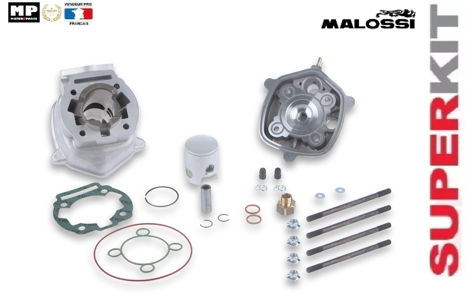 Kit cylindre Malossi MHR 80 pour réparer et préparer le moteur Derbi Senda E3 50