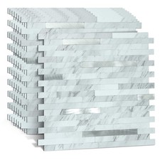 Midcard 10 Sheets Peel & Stick PVC Wall Tile for Kitchen Backsplash