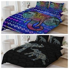 3D Elephant Geometric Colorful Quilt Cover Duvet Cover Comforter set