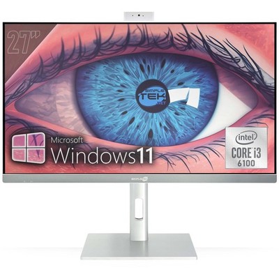 ALL IN ONE 27'' 4K i3 WINDOWS 11 RAM 8GB SSD 240GB PRO COMPUTER GAMING VESA PC