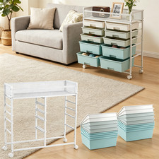 10 Drawer Practical Rolling Storage Cart Paper Organizer Tools Scrapbook Premium