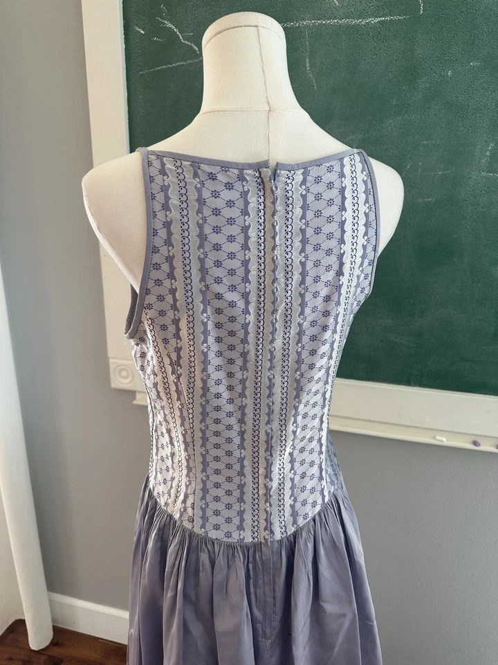 Vestido JESSICA MCCLINTOCK GUNNE SAX Vintage Millennium Tamanho 7 FEITO NOS EUA FORMATURA - Imagem 4 de 4