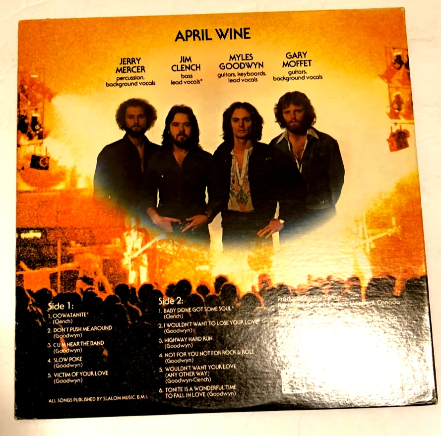 April Wine Stand Back Lp gatef Canadian Press Nm - Image 2 of 4