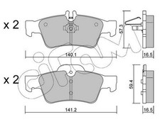 CIFAM Bremsbeläge Satz Hinten Bremsklötze passend für MERCEDES-BENZ CLS (C219)