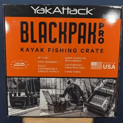 YakAttack BLP-PRO-16X16 BlackPak Pro Fishing Crate with 6 Rod Holders