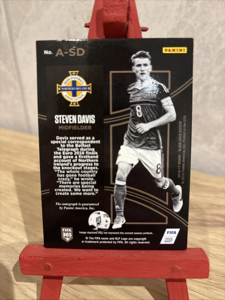 2016-17 Panini Black Gold Autographs Steven Davis Auto Northern Ireland #A-SD - Image 4 of 4