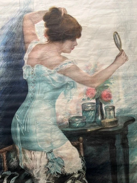 Affiche Avant la Lettre Manuel ROBBE Publicité Les Corsets Le Furet Paris 1900 - Photo 2/4