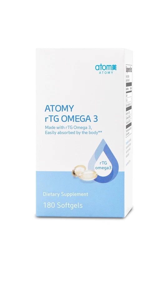 ATOMY rTG Omega-3 EPA y DHA 600mg 510mg x 180 Cápsulas Circulatorio Salud Ocular 3 Meses Foto 3 de 4