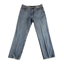 Vintage Guess Jeans Mens 40x34 Blue Denim Light Wash Relaxed Leg Zip Fly