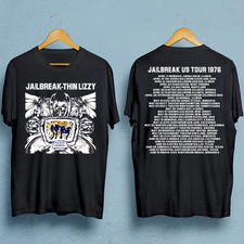 Thin Lizzy band 2 sides black T-shirt short sleeve All sizes XA190