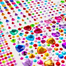 3500pcs Gem Stickers Jewels for Crafts 12 Sheets Rhinestone Stickers for DIY ...