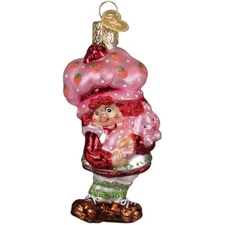 Old World Christmas Blown Glass Tree Ornament, Strawberry Shortcake & Custard