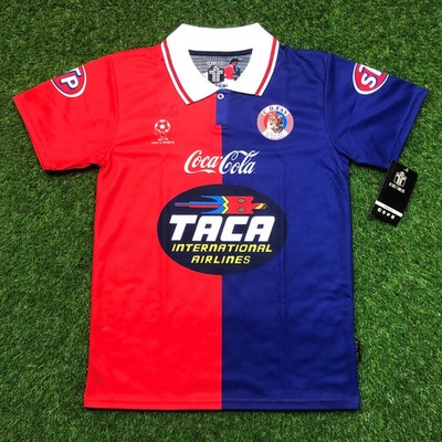 CD FAS, Men's Retro Soccer Jersey, 1994 Taca, Mágico #10 (LOOSE FIT)