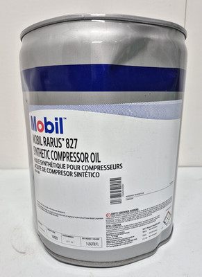 Mobil 104820 Rarus 827 Synthetic Air Compressor Oil 5 Gallon Iso 100 SAE 30