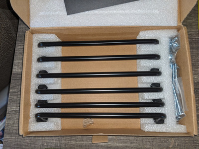 #ad 6 Pack 7.5 Inch Hole Centers Black Solid Cabinet Pulls Kitchen Drawer Handles $29.95