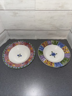 the sweet shoppe by sango Sue Zipkin Bowls  Lot Of 2 Cranberry Twirl Pecan Pie