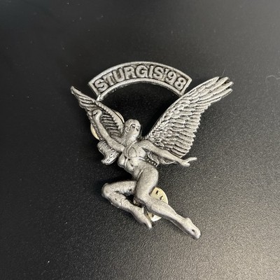 Harley Davidson Motorcycles Collectors Pin 1998 Goddess Warrior Angel Wings