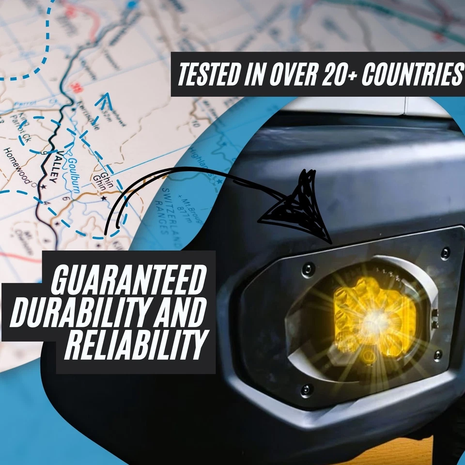 Soportes de luces antiniebla Toyota FJ Cruiser 07-14 | Se adapta a cápsulas redondas de 5" | Elimina el ala Foto 3 de 4