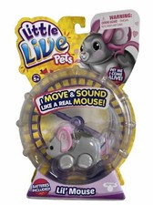 LITTLE LIVE PET Lil Mouse Pink Gray SMOOCH Sound Motion NEW Sealed Series 1 RARE