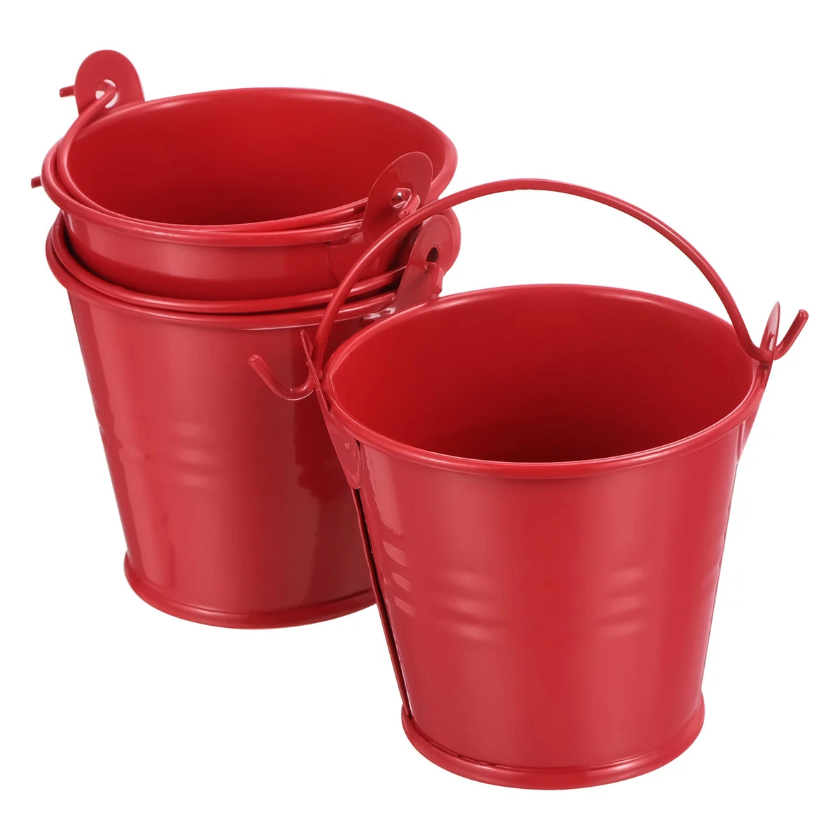 3Pcs 2x2 Small Metal Bucket Colorful Mini Buckets with Handles