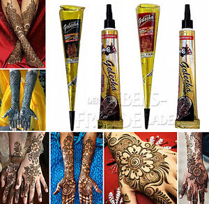 4xgolecha Henna Tubes Cone Maroon Black For Mehndi Tattoo 100g Ebay