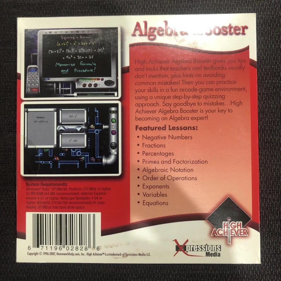 High Achiever Curriculum Based Software For Academic Pc Cd Rom Algebra Booster - Image 4 of 4