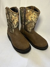 Rocky Lil Ropers Kids 8" Pull on Brown/Realtree Boots 1M RKS0358C 