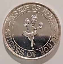 HEBE 1972  .999 SILVER NEW ORLEANS MARDI GRAS DOUBLOON X0748